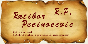 Ratibor Pečinoćević vizit kartica